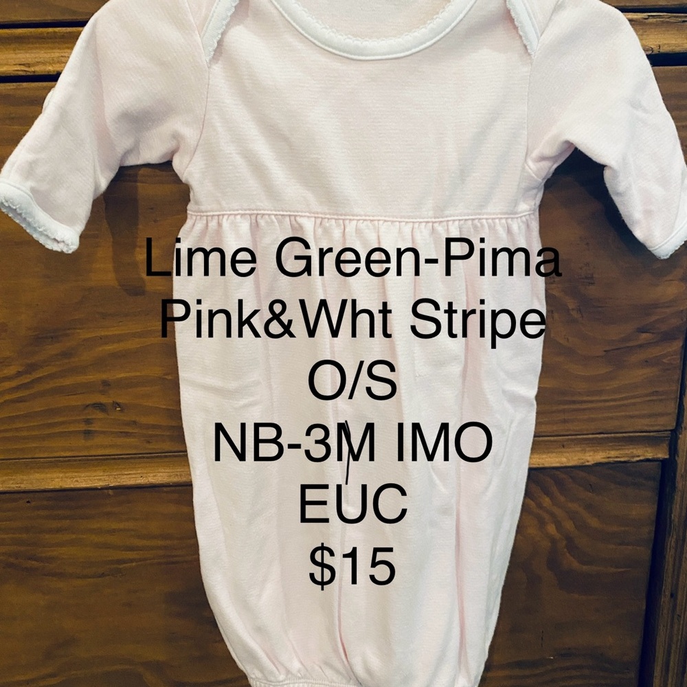 Pink and White Baby Gown